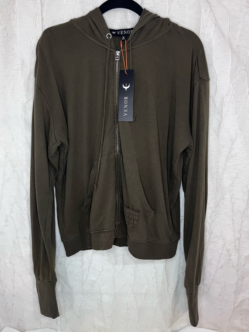 NWT Venor Olive Green Zip-Up Hooded Shirt Jacket Size Medium outdoors hunting